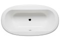 Esmeralda 6636 Oval Bathtub with 2 Backrests, Step Rim that is wider in the Middle