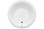 Round Tub, Center Side Drain, Modern Flat Rim