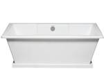 Rectangle Floor Standing Tub with Pedestal and Center Drain & Pedestal