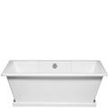 Rectangle Floor Standing Tub with Pedestal and Center Drain &  Pedestal