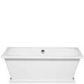 Rectangle Floor Standing Tub with Oval Interior, Pedestal & Center Drain &  Pedestal