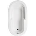 Oval Tub, End Drain, Modern Armrests