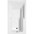 Rectangle Tub, End Drain, Modern Armrests