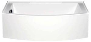 Mezzaluna Left-hand Drain Alcove Bath Tub