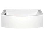 Mezzaluna Right Hand Drain Alcove Bath Tub