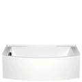 Mezzaluna Right Hand Drain Alcove Bath Tub