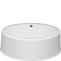 Rectangle Floor Standing Tub with Oval Interior, Pedestal & Center Drain & Pedestal