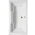 Rectangle Tub, Center Drain, 4 Modern Boxy Armrests