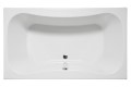 Rectangle Bathtub with Figure 8 Interior, Flat Rim and Center - Side Drain