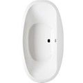 Oval Center/side Drain Tub with Flat Rim