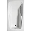 Rectangle End Drain Tub, Curving Armrests