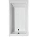 Rectangle Tub, End Drain & Modern, Flat Rim