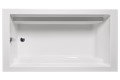 Rectangle Bathtub with Straight Armrest that Run the Length of the Tub