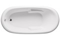 Alesia Top View, Oval Bath with End Drain, Armrests, Raised Backrest