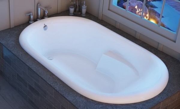 Oval Tub, End Drain, Armrests