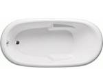 Oval 72 x 36 Tub, End Drain, Raised Rim, Armrests