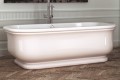 Andrina Freestanding Tub Installed with a Floor Mount Tub Filler