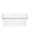 Front View, Rectangle Tub with Flat Rim, Slotted Overflow