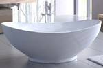 Oval Freestanding Tub with Raised Back Rests, Center Drain