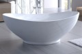 Oval Freestanding Tub with Raised Back Rests, Center Drain