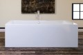 Atlas Installed with with Freestanding Tub Faucet Behind the Tub