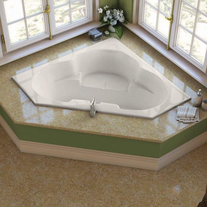 Alesia Top View, Oval Bath with End Drain, Armrests, Raised Backrest