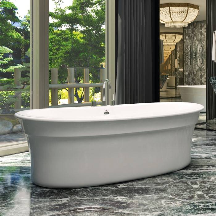 Bliss Installed with a Deck Mounted Roman Tub Faucet