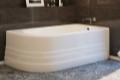 Corner Tub with Rounded Skirt on 2 Sides