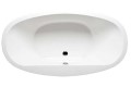 Brandon Top view, Oval Bathtub with Center Drain & Faucet Deck