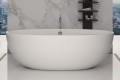 Contura 2 Soaker Tub with a Freestanding Tub Filler, Centered Behind the Tub