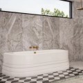 Freestanding Against the Wall, 3 Sided Curving Tub