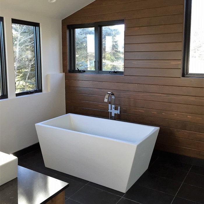 Glacion Soaker Tub with a Wall Mount Tub Filler