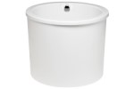 Round Japanese Freestanding Tub, Wide Rim