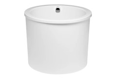 Round Japanese Freestanding Tub, Wide Rim