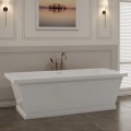 Rectangle Freestanding Bath with Modern Pedestal Base