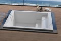 Kyoto Soaker Tub Installed as a Drop-in (to the floor) Wood Trim
