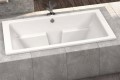 Lana Soaker Tub Installed as a Drop-in in a Freestanding Tile Surround