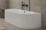 Freestanding Tub that Sits Against a Wall, Curving Front