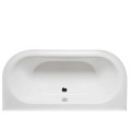 Top View, Oval Bath with Center Drain, 2 Backrests