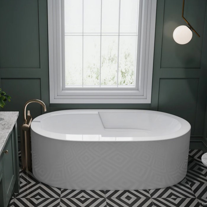 Oval Freestanding Bath, Straight Sides