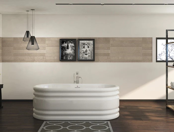 Neena Oval Freestanding Tub with Curving Sides