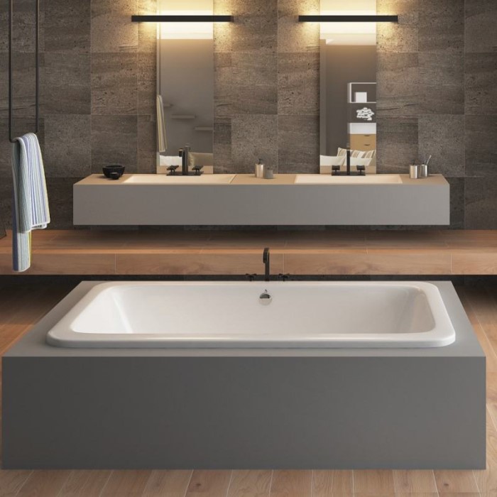 Nerissa Installed as a Drop-in Bathtub, Freestanding Surround