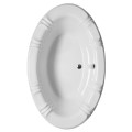Sandpiper Oval Tub with Decorative Rim and Center Drain