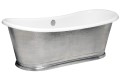 Side View, Rounded Backrests, Hammered Skirt and Pedestal