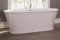 Somerset Oval Freestanding Tub with Modern Rim and Pedestal Base