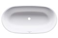 Top View, Oval Bath with Center Drain, Thin Rim