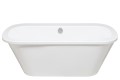 Front view, Freestanding Tub with Angled Sides, Flat Rim