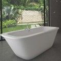 Oval Floor Standing Tub with Flat Rim & Center Drain