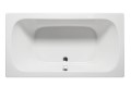 Top View, Rectangle Tub with Oval Interior, Center - Side Drain