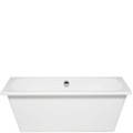 Rectangle Floor Standing Tub with Oval Interior, Pedestal & Center Drain